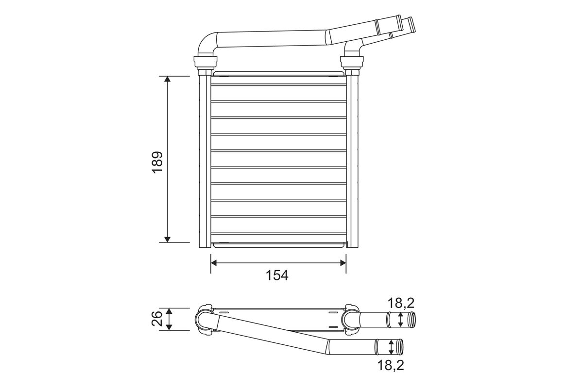 Schimbator caldura, incalzire habitaclu 811626 VALEO